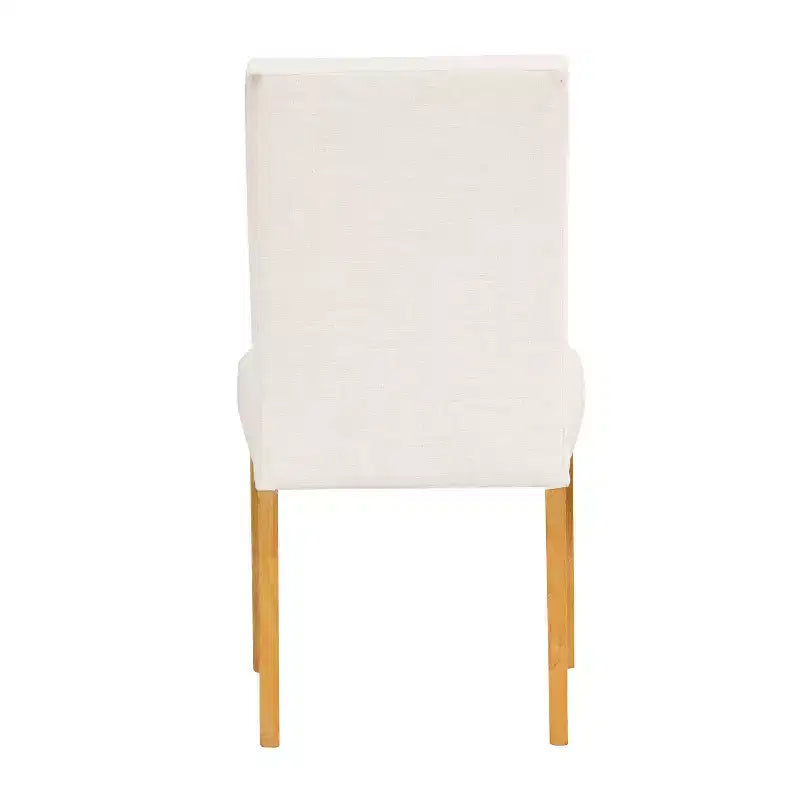 Set of 2 Tufted Back Dining Chairs, Plywood Frame, Polyester Upholstery