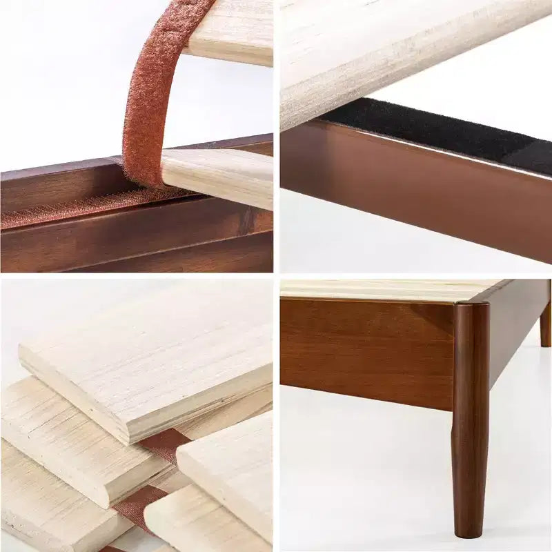 Wood Platform Bed Frame Brown