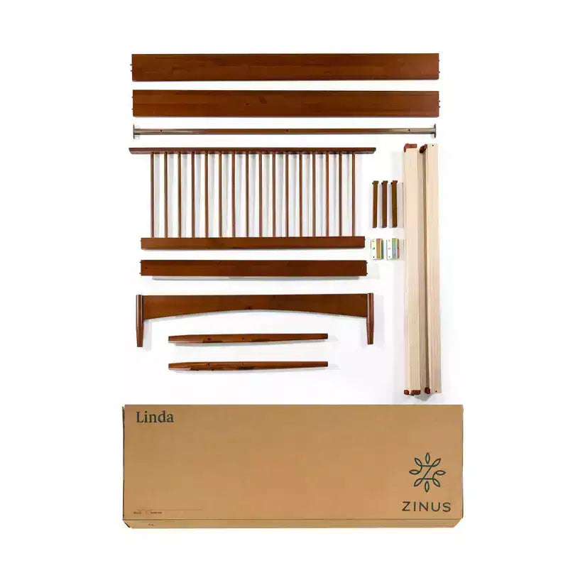 Wood Platform Bed Frame Brown
