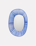 Blue Wall Mirror Oval
