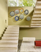 Blue Wall Mirror Oval