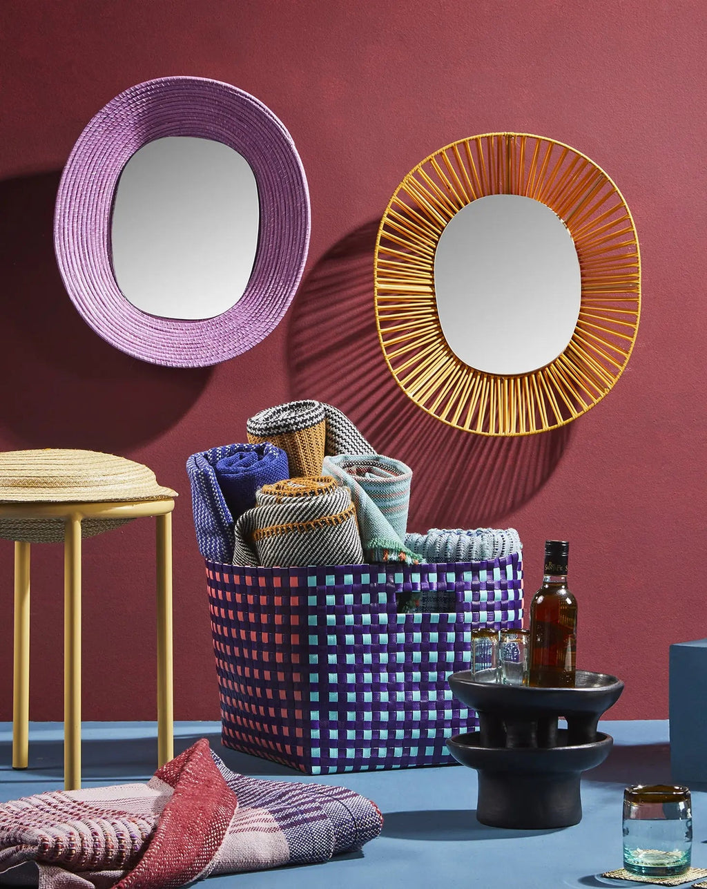 Honey Yellow Wall Mirror Oval