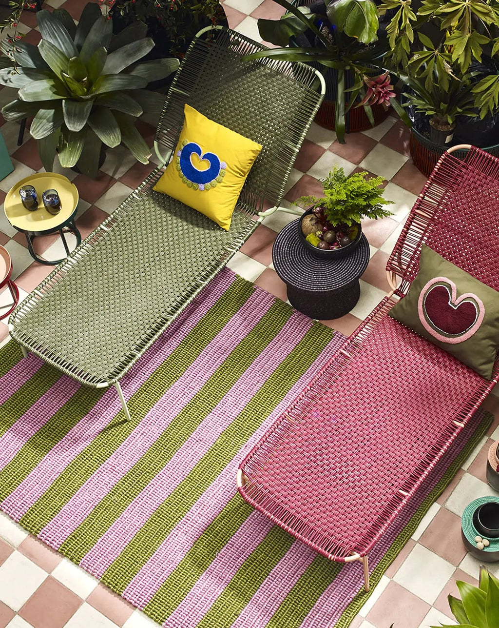Olive & Pastel Green Daybed
