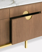 Zuan Oak Wood Dining Cabinet