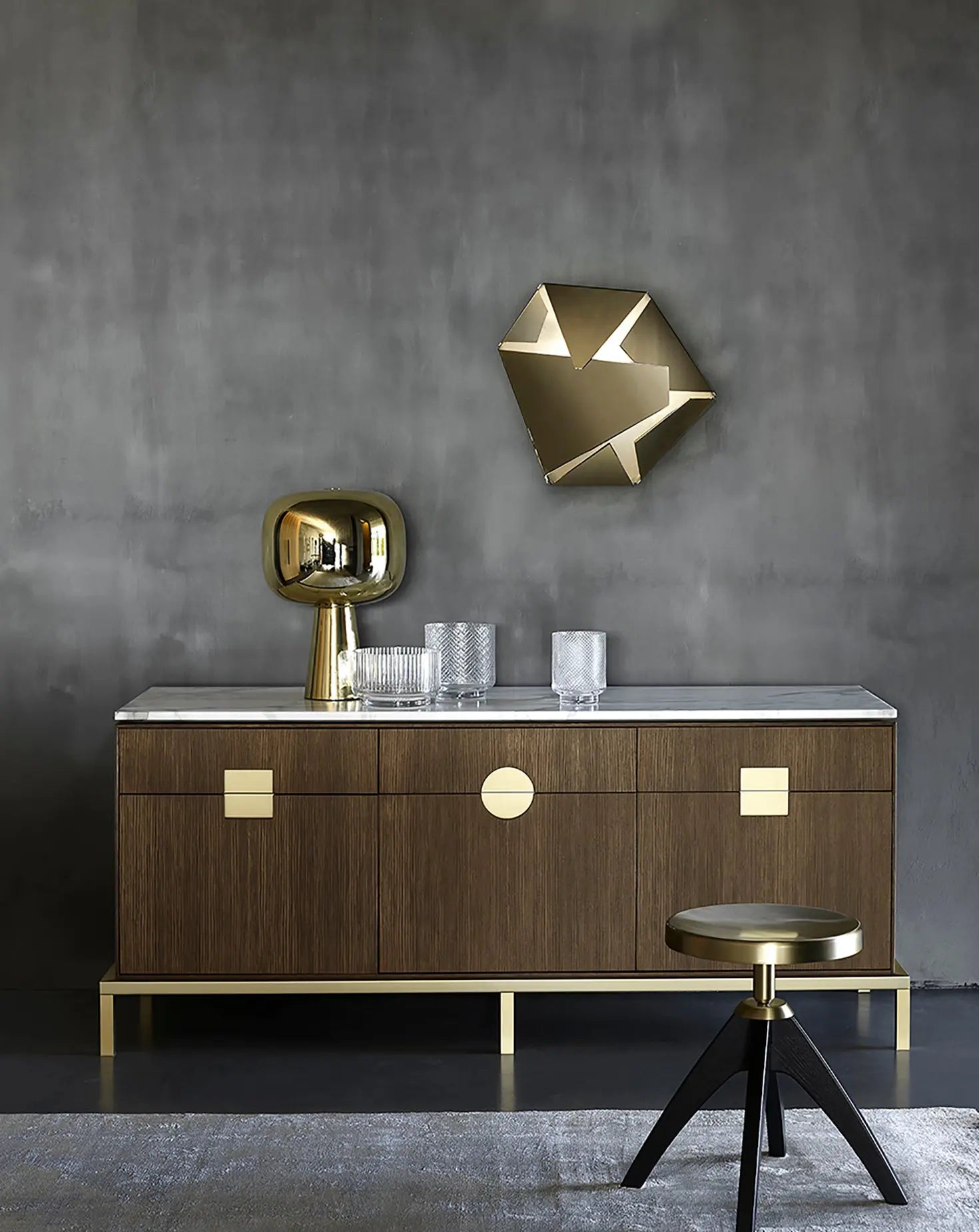 Zuan Oak Wood Dining Cabinet