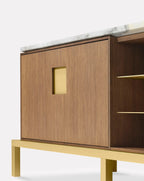 Zuan Oak Wood Living Cabinet