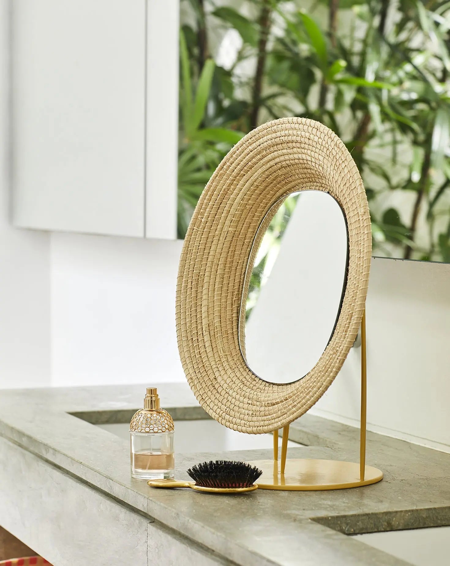 Raw Natural Standing Mirror