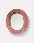 Purple Red Wall Mirror Oval