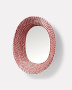 Purple Red Wall Mirror Oval